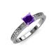3 - Janina Classic Princess Cut Amethyst Solitaire Engagement Ring 