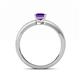 4 - Janina Classic Princess Cut Amethyst Solitaire Engagement Ring 
