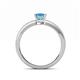 4 - Janina Classic Princess Cut Blue Topaz Solitaire Engagement Ring 