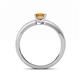 4 - Janina Classic Princess Cut Citrine Solitaire Engagement Ring 