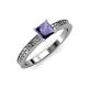3 - Janina Classic Princess Cut Iolite Solitaire Engagement Ring 
