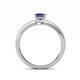4 - Janina Classic Princess Cut Iolite Solitaire Engagement Ring 