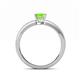 4 - Janina Classic Princess Cut Peridot Solitaire Engagement Ring 