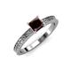 3 - Janina Classic Princess Cut Red Garnet Solitaire Engagement Ring 