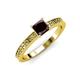 3 - Janina Classic Princess Cut Red Garnet Solitaire Engagement Ring 