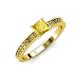 3 - Janina Classic Princess Cut Lab Created Yellow Sapphire Solitaire Engagement Ring 