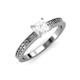 3 - Janina Classic Princess Cut Lab Created White Sapphire Solitaire Engagement Ring 