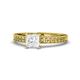 1 - Janina Classic Princess Cut Lab Created White Sapphire Solitaire Engagement Ring 