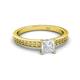 2 - Janina Classic Princess Cut Lab Created White Sapphire Solitaire Engagement Ring 