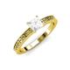 3 - Janina Classic Princess Cut Lab Created White Sapphire Solitaire Engagement Ring 