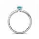 4 - Janina Classic Princess Cut London Blue Topaz Solitaire Engagement Ring 