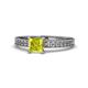 1 - Janina Classic Princess Cut Yellow Diamond Solitaire Engagement Ring 
