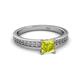 2 - Janina Classic Princess Cut Yellow Diamond Solitaire Engagement Ring 