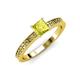 3 - Janina Classic Princess Cut Yellow Diamond Solitaire Engagement Ring 