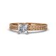 1 - Janina Classic Princess Cut Diamond Solitaire Engagement Ring 