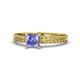 1 - Janina Classic Princess Cut Tanzanite Solitaire Engagement Ring 