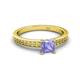 2 - Janina Classic Princess Cut Tanzanite Solitaire Engagement Ring 