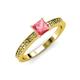 3 - Janina Classic Princess Cut Pink Tourmaline Solitaire Engagement Ring 