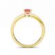 4 - Janina Classic Princess Cut Pink Tourmaline Solitaire Engagement Ring 