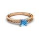 2 - Janina Classic Princess Cut Blue Topaz Solitaire Engagement Ring 
