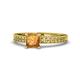 1 - Janina Classic Princess Cut Citrine Solitaire Engagement Ring 