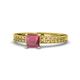 1 - Janina Classic Princess Cut Rhodolite Garnet Solitaire Engagement Ring 