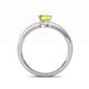 4 - Janina Classic Princess Cut Yellow Diamond Solitaire Engagement Ring 