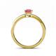 4 - Maren Classic 7x5 mm Emerald Cut Pink Tourmaline Solitaire Engagement Ring 