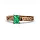 1 - Maren Classic 7x5 mm Emerald Cut Emerald Solitaire Engagement Ring 
