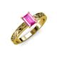 3 - Maren Classic 7x5 mm Emerald Cut Pink Sapphire Solitaire Engagement Ring 