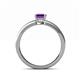 4 - Maren Classic 7x5 mm Emerald Cut Amethyst Solitaire Engagement Ring 