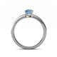 4 - Maren Classic 7x5 mm Emerald Cut Blue Topaz Solitaire Engagement Ring 