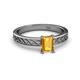 2 - Maren Classic 7x5 mm Emerald Cut Citrine Solitaire Engagement Ring 