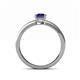 4 - Maren Classic 7x5 mm Emerald Cut Iolite Solitaire Engagement Ring 