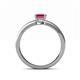 4 - Maren Classic 7x5 mm Emerald Cut Rhodolite Garnet Solitaire Engagement Ring 