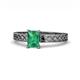 1 - Maren Classic 7x5 mm Emerald Cut Emerald Solitaire Engagement Ring 