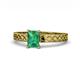1 - Maren Classic 7x5 mm Emerald Cut Emerald Solitaire Engagement Ring 