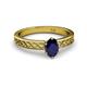 2 - Maren Classic 7x5 mm Oval Shape Blue Sapphire Solitaire Engagement Ring 