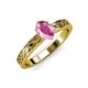3 - Maren Classic 7x5 mm Oval Shape Pink Sapphire Solitaire Engagement Ring 