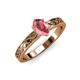3 - Maren Classic 7x5 mm Oval Shape Pink Tourmaline Solitaire Engagement Ring 