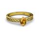 2 - Maren Classic 7x5 mm Oval Shape Citrine Solitaire Engagement Ring 