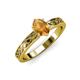 3 - Maren Classic 7x5 mm Oval Shape Citrine Solitaire Engagement Ring 