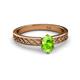 2 - Maren Classic 7x5 mm Oval Shape Peridot Solitaire Engagement Ring 
