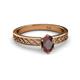 2 - Maren Classic 7x5 mm Oval Shape Red Garnet Solitaire Engagement Ring 