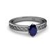 2 - Maren Classic 7x5 mm Oval Shape Blue Sapphire Solitaire Engagement Ring 