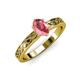 3 - Maren Classic 7x5 mm Oval Shape Pink Tourmaline Solitaire Engagement Ring 