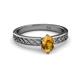 2 - Maren Classic 7x5 mm Oval Shape Citrine Solitaire Engagement Ring 