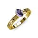 3 - Maren Classic 7x5 mm Oval Shape Iolite Solitaire Engagement Ring 