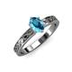 3 - Maren Classic 7x5 mm Oval Shape London Blue Topaz Solitaire Engagement Ring 