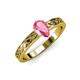 3 - Maren Classic 7x5 mm Pear Shape Pink Tourmaline Solitaire Engagement Ring 